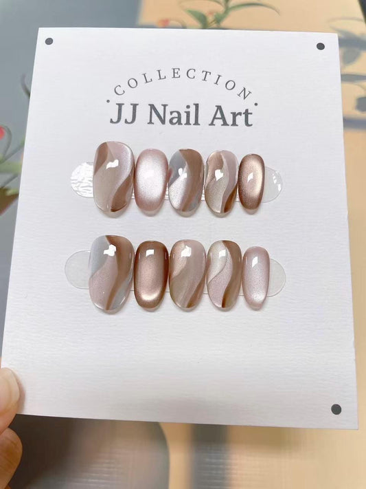 Cool Colors Press On Nails: Custom Shape Reusable Nail Set