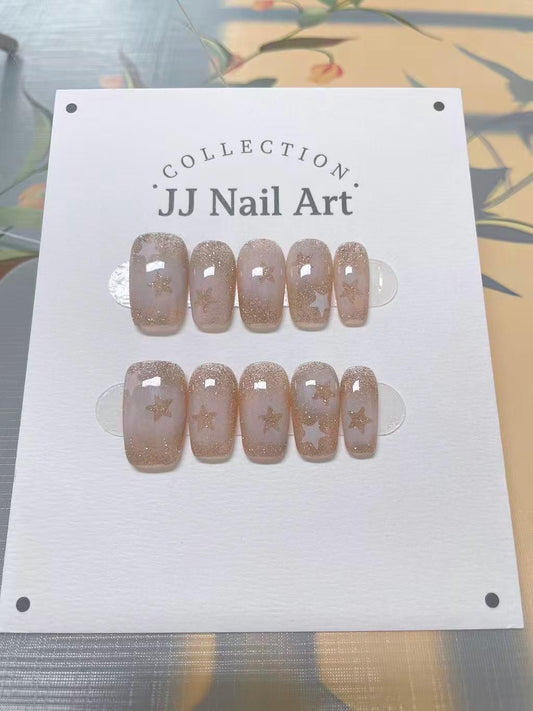 Handmade All Stars Press On Nails: Reusable Set