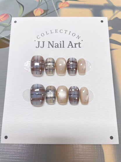 Cat Eye Plagued Press On Nails: Custom Shape Reusable Nail Set