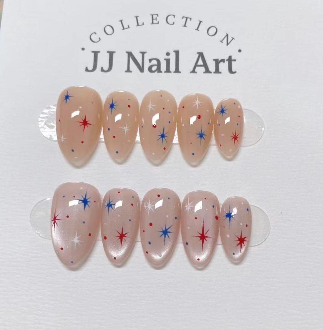 Team USA FIFA Press On Nails: Custom Shape Reusable Set