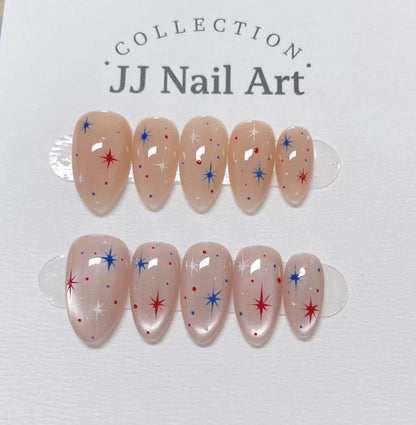 Team USA FIFA Press On Nails: Custom Shape Reusable Set