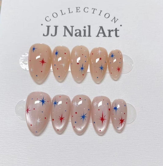 Team USA FIFA Press On Nails: Custom Shape Reusable Set