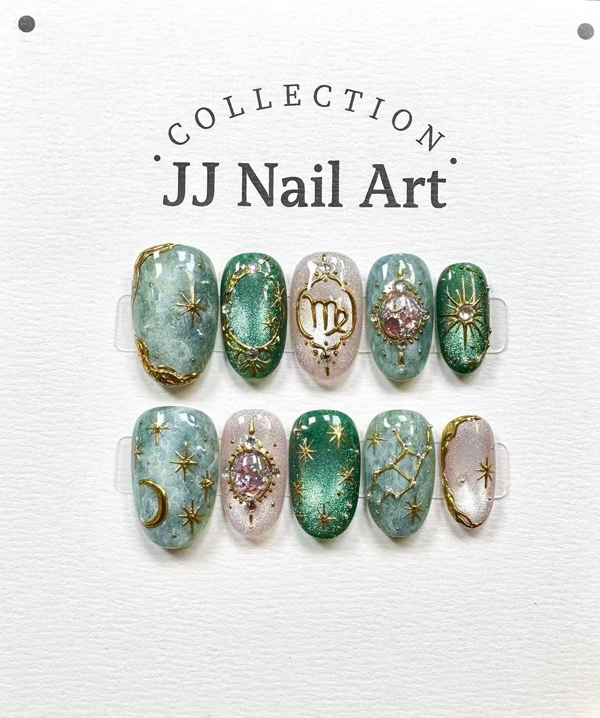 Handmade Zodiac Press On Nails: Custom Reusable Set