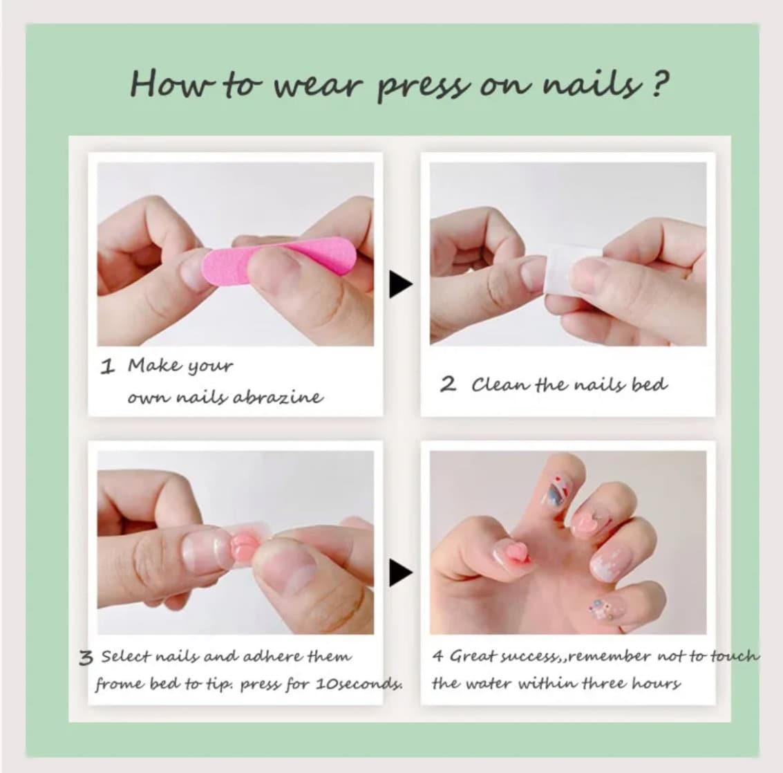 Stained Glass Cat Eye Press On Nails: Hand Painted Reusable Faux Nails