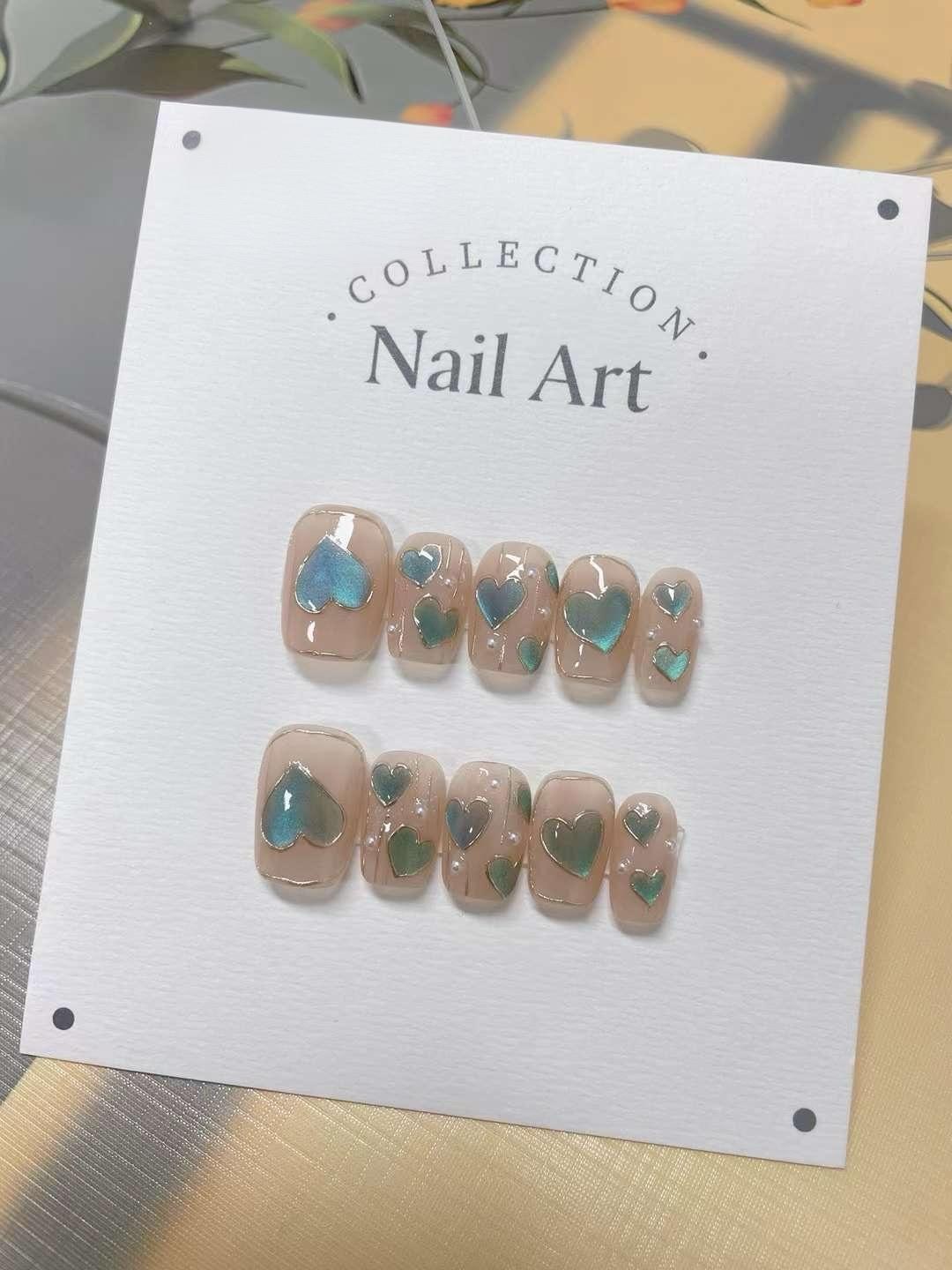 Handmade Honeybee Press On Nails: Reusable Gel Fake Nails