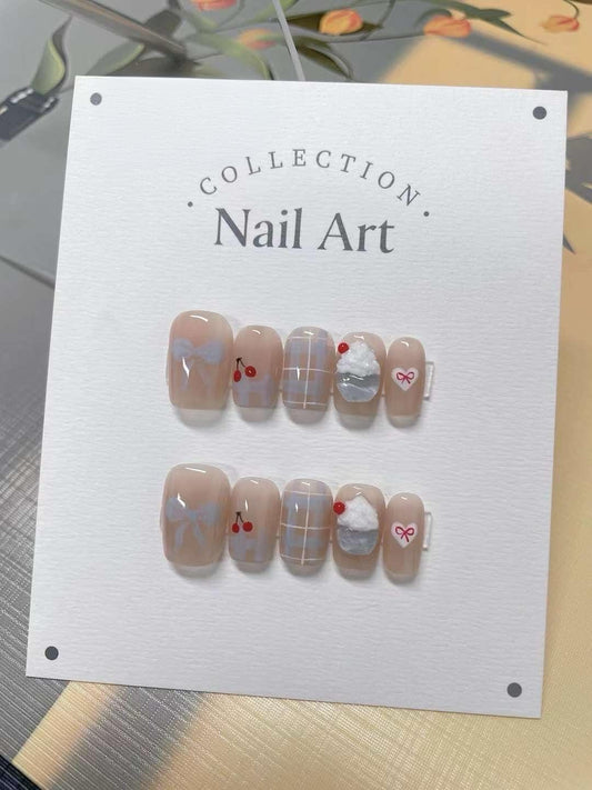 Handmade Honeybee Press On Nails: Reusable Gel Fake Nails