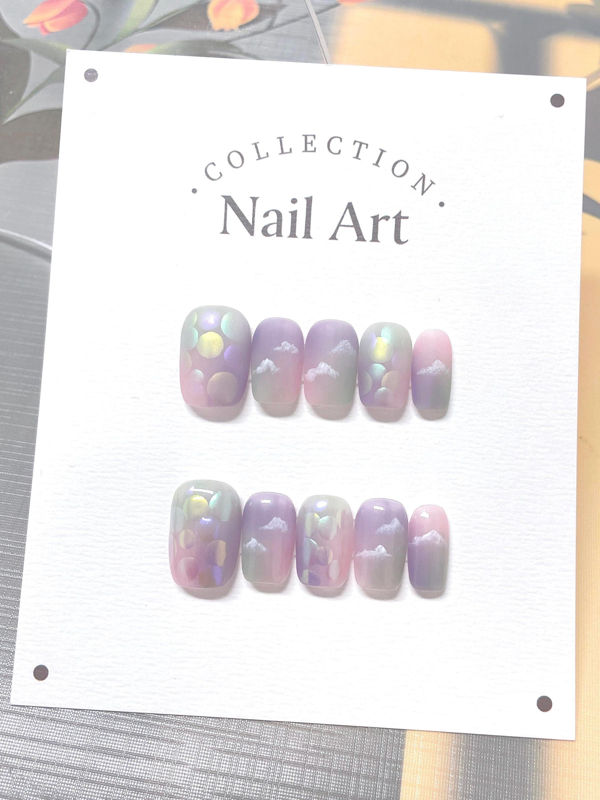 Hand Painted Phoenix Press On Nails: Artist Gel Fake Nails
