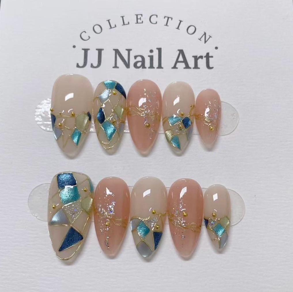 Handmade Fun Shapes Press On Nails: Reusable Set