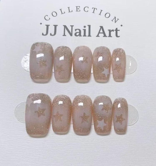 Handmade All Stars Press On Nails: Reusable Set