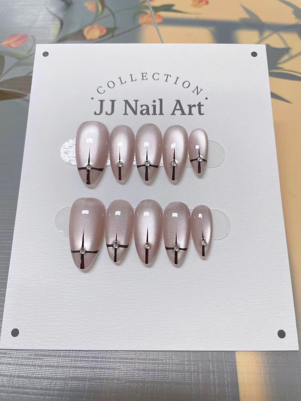 Handmade Press On Nails: Custom Shape Reusable Set