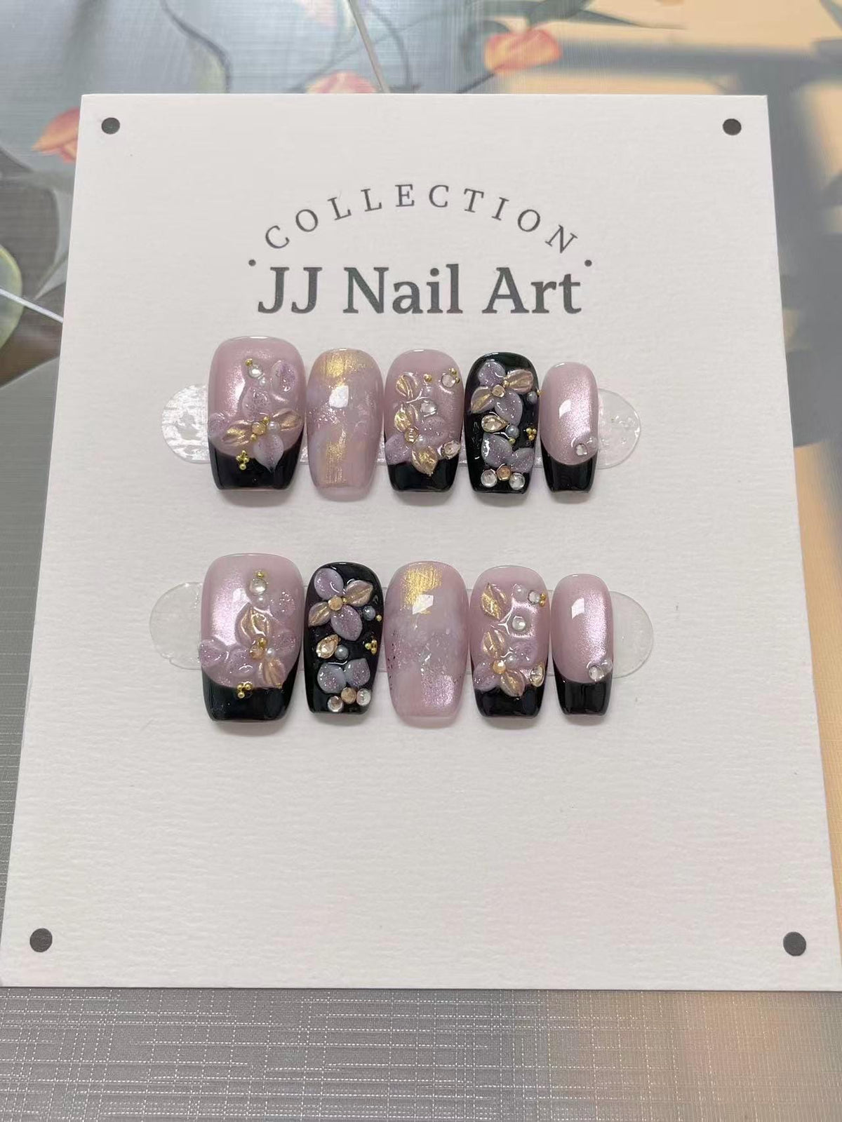 Handmade 3D Petals Press On Nails: Reusable Custom Shape Set
