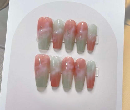 Handmade Black Rose Press On Nails: Reusable Gel Coquette Nails