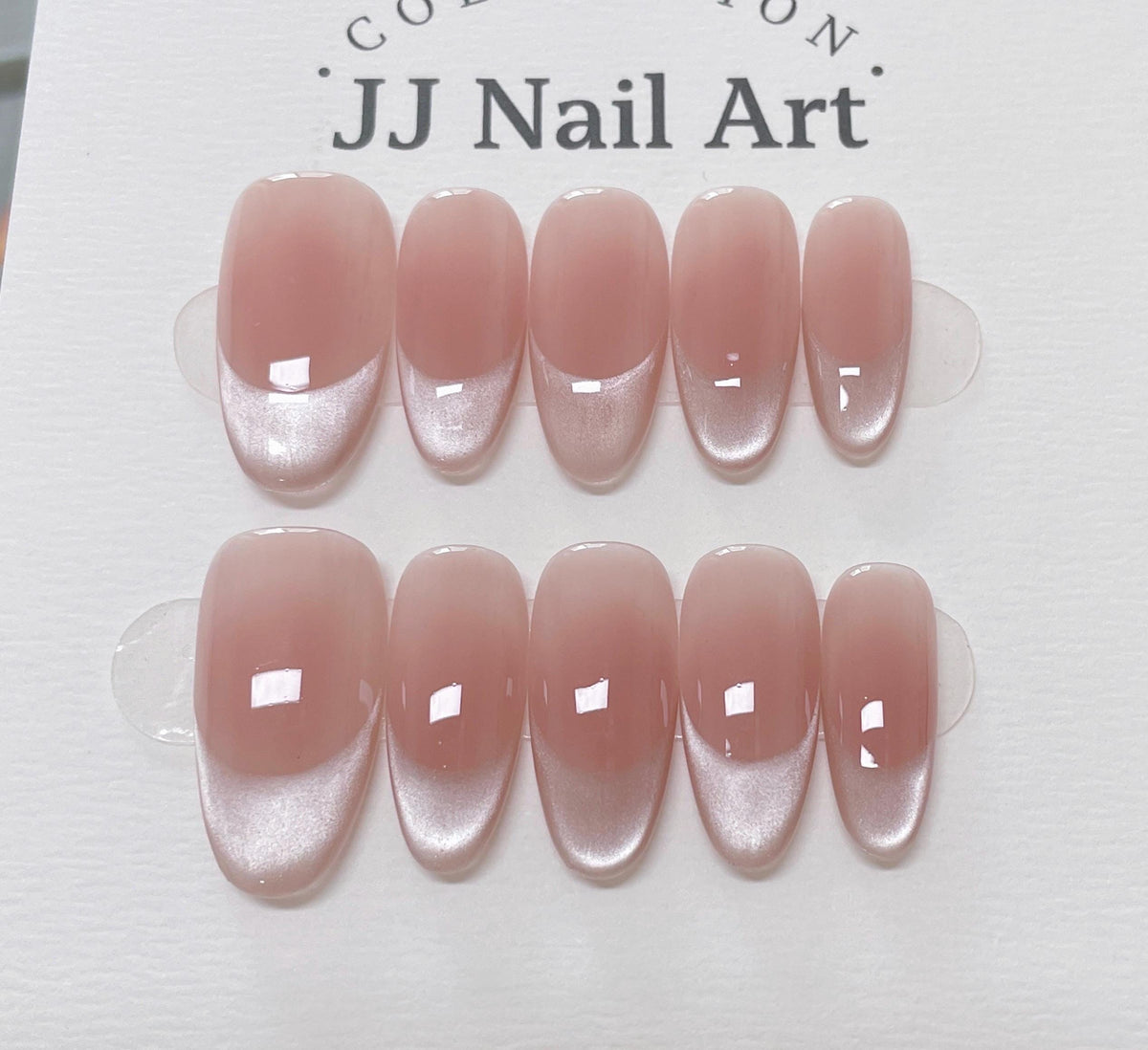 Cat Eye French Press On Nails: Reusable Custom Shape Set