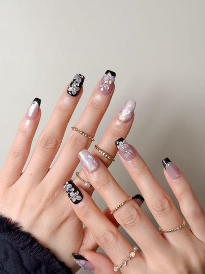 Handmade 3D Petals Press On Nails: Reusable Custom Shape Set