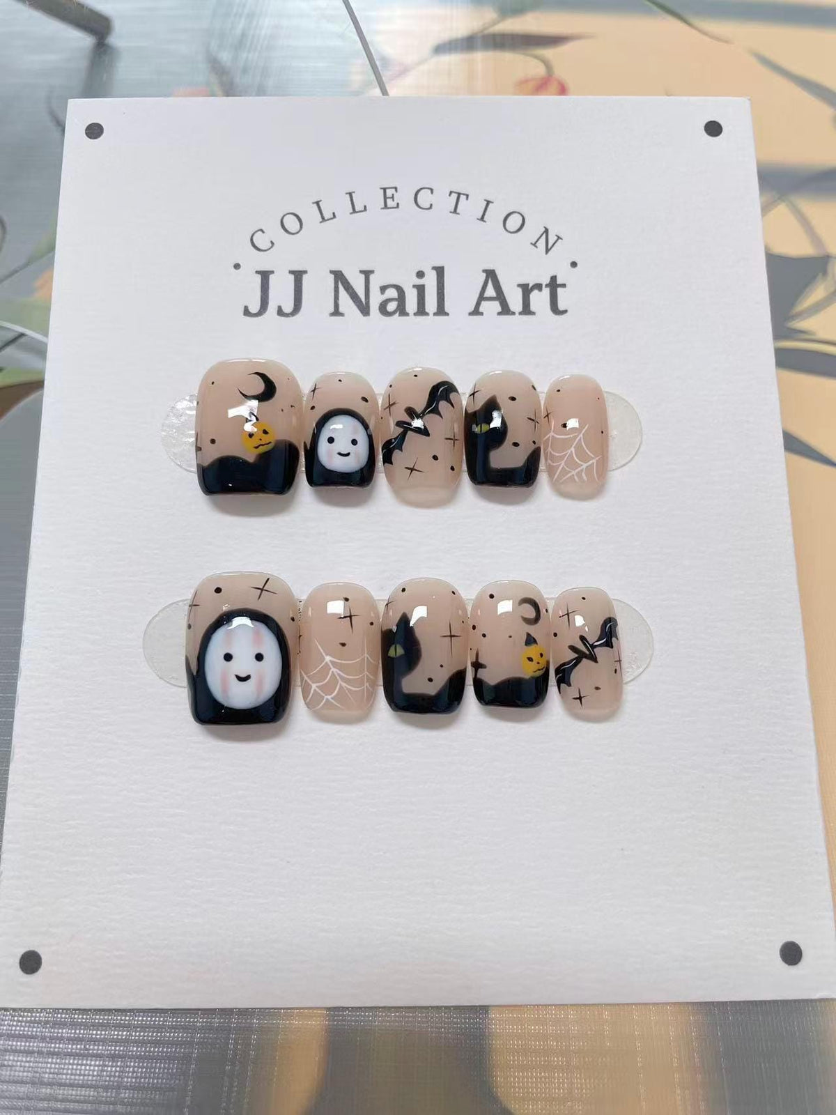 Handmade Dark Night Press On Nails: Reusable Nail Set