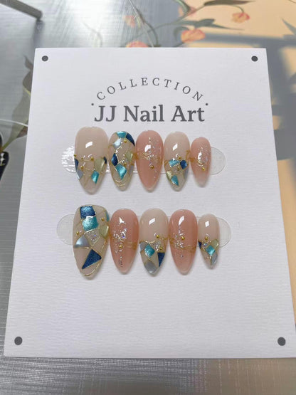 Handmade Fun Shapes Press On Nails: Reusable Set