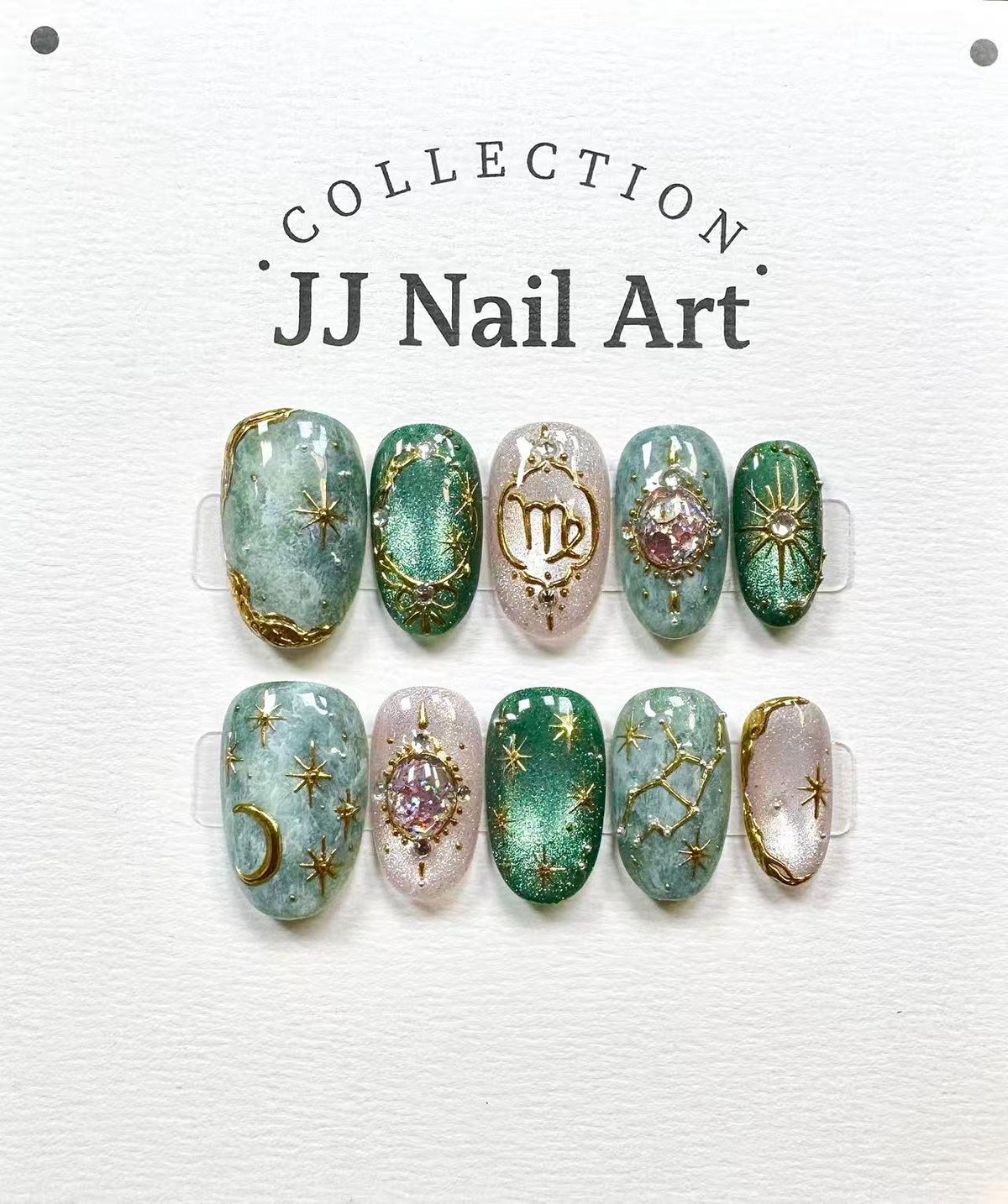 Handmade Zodiac Press On Nails: Custom Reusable Set